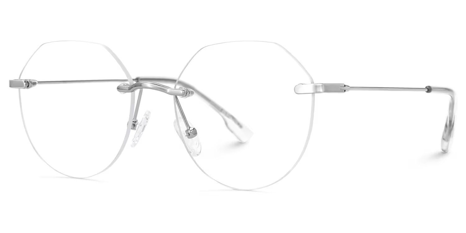 Osorio Glasses - Osorio Geometric Silver Glasses 4 Osorio Glasses - Osorio Geometric Silver Glasses
