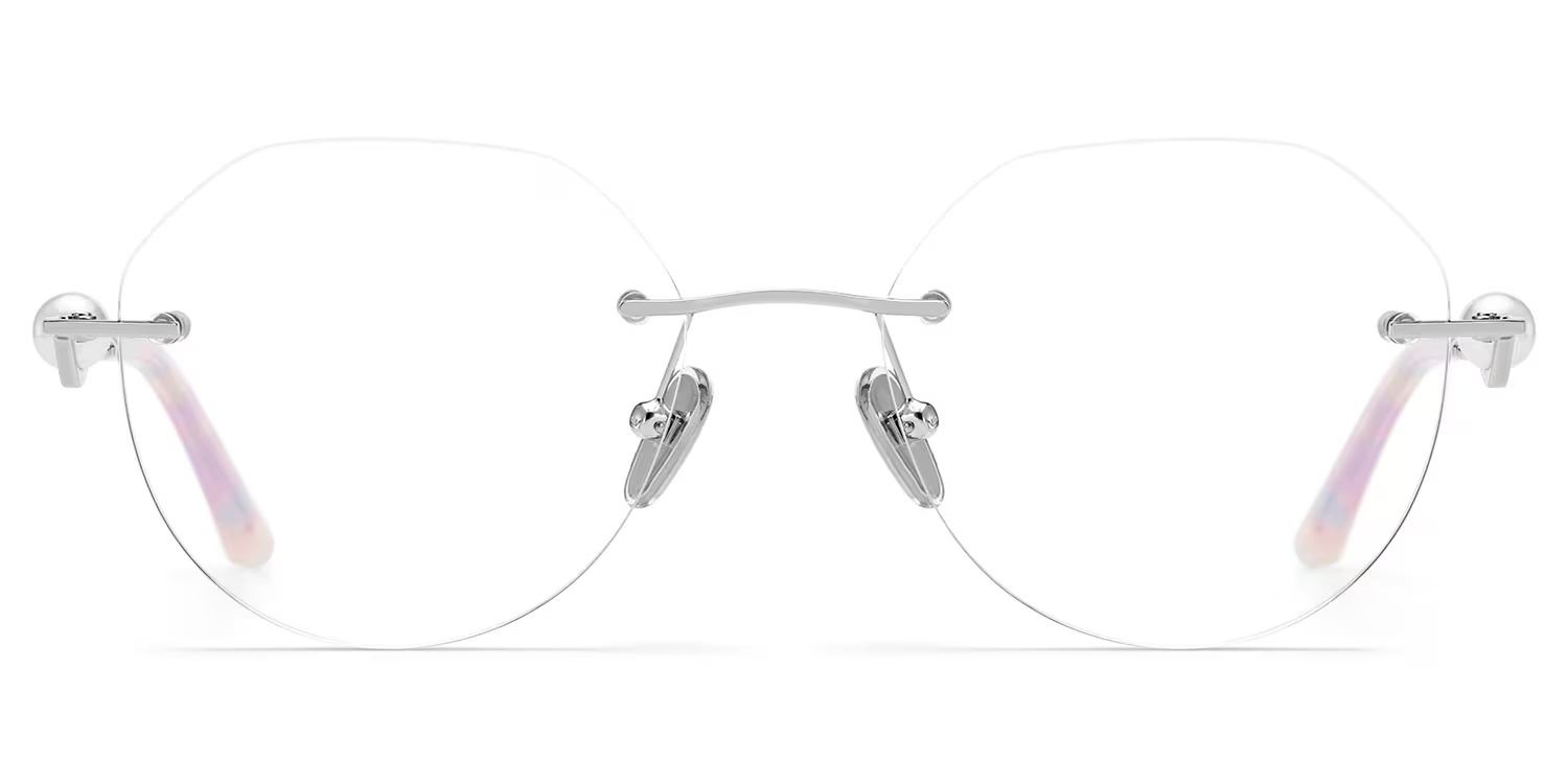 Wyatt Glasses - Wyatt Geometric Silver Glasses