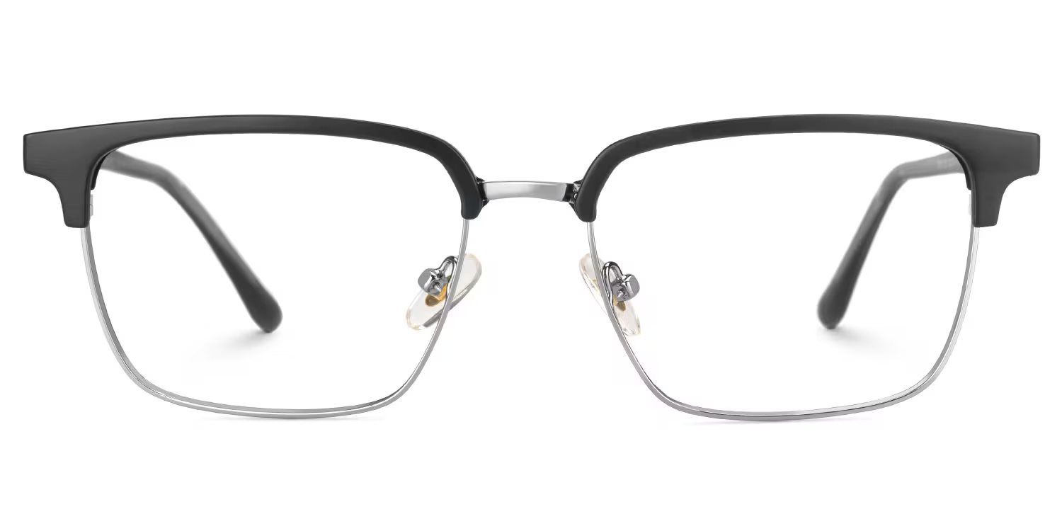 Booker Glasses - Booker Square Black - Silver Glasses