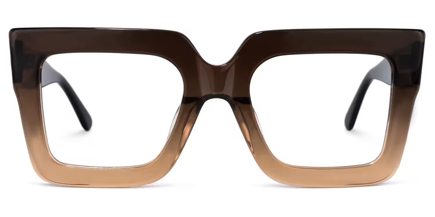 Brandon Glasses - Brandon Square Tawny Glasses