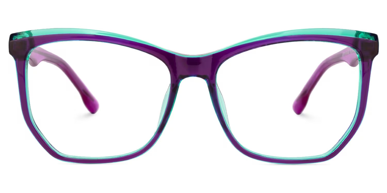 Libby Glasses - Libby Geometric Purple Glasses