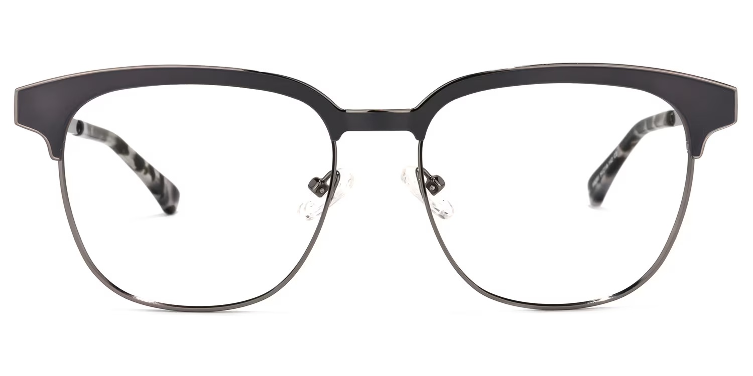 Wren Glasses - Wren Browline Dark - Gray Glasses