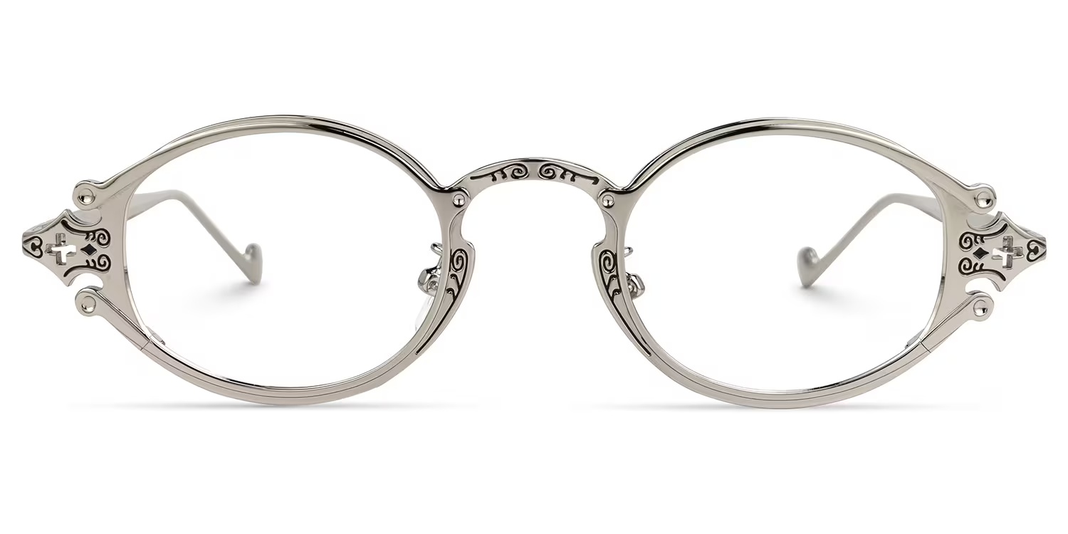 Serena Glasses - Serena Oval Silver Glasses