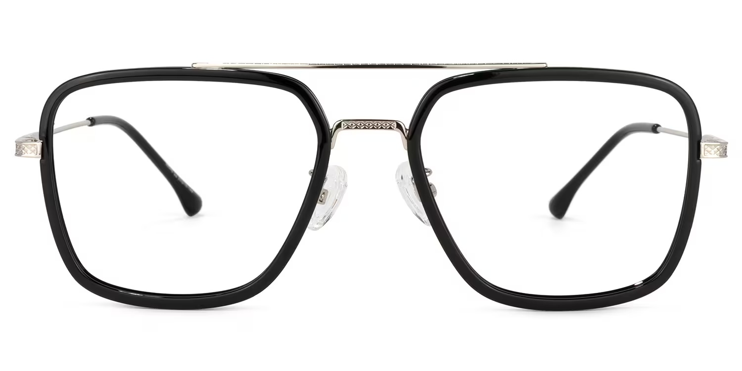 Nayeli Glasses - Nayeli Aviator Black - Silver Glasses