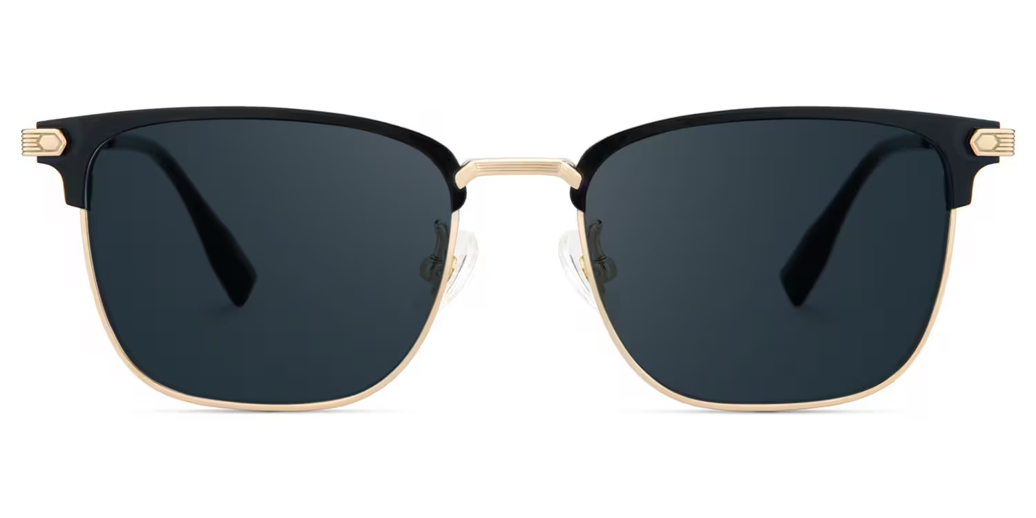 Barrett Glasses - Barrett Browline Gold Sunglasses