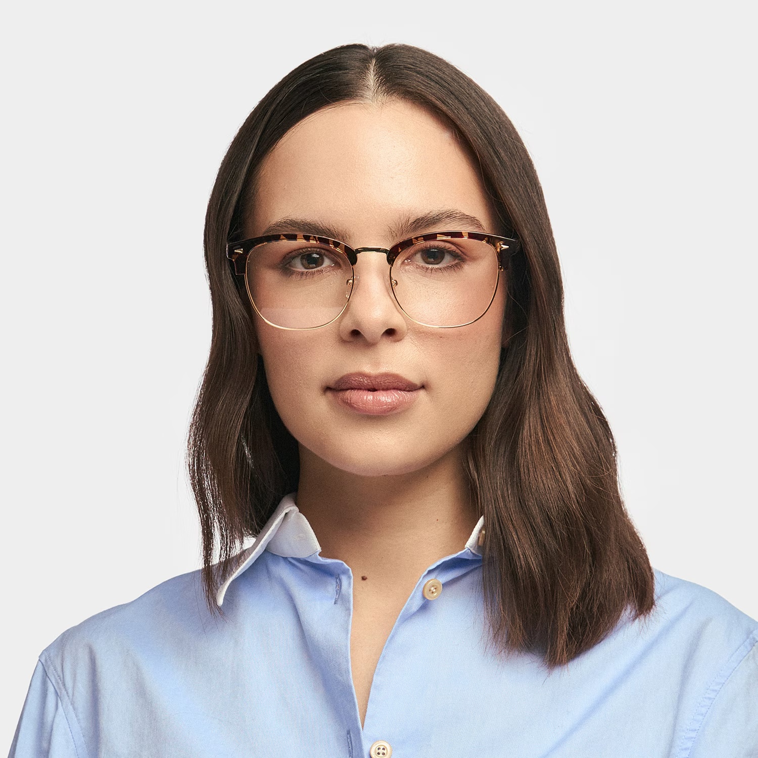 Lasha Glasses - Lasha Browline Gold Glasses