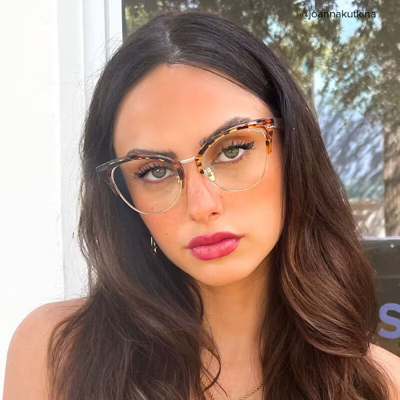 Charlene Glasses - Charlene Browline Tortoise Glasses 14 Charlene Glasses - Charlene Browline Tortoise Glasses