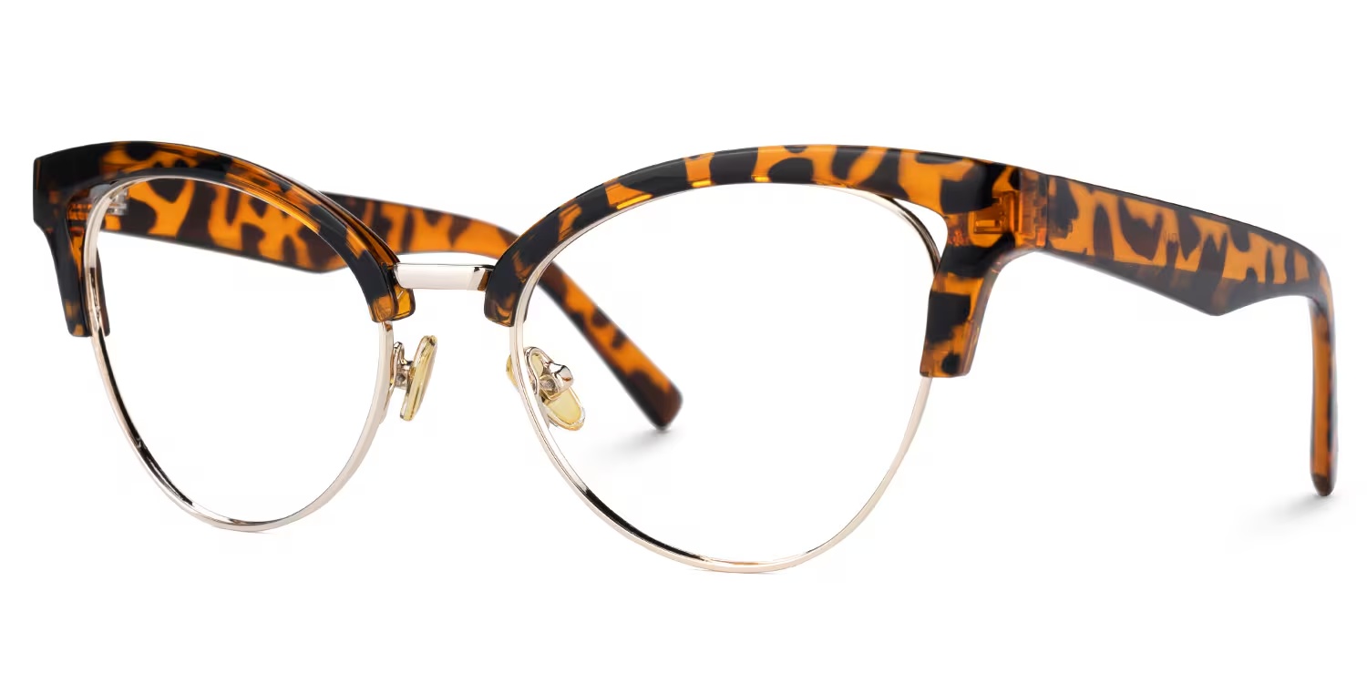 Charlene Glasses - Charlene Browline Tortoise Glasses 4 Charlene Glasses - Charlene Browline Tortoise Glasses