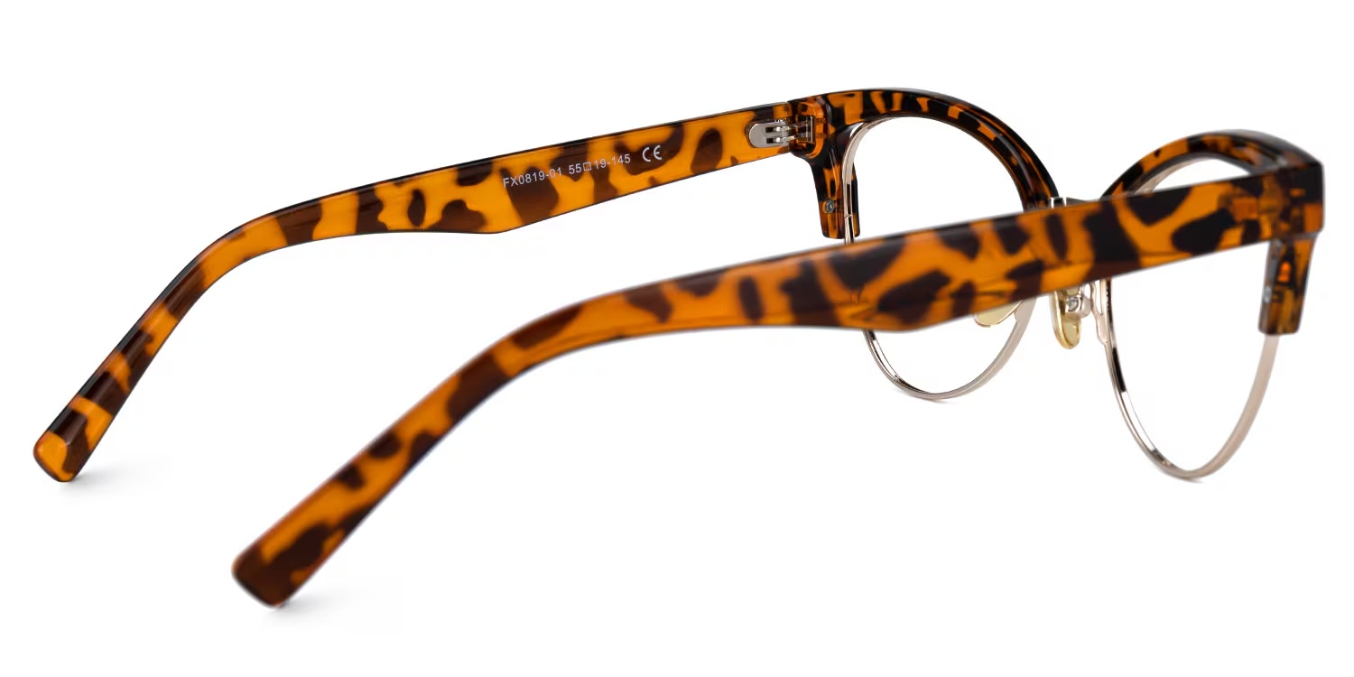 Charlene Glasses - Charlene Browline Tortoise Glasses 6 Charlene Glasses - Charlene Browline Tortoise Glasses