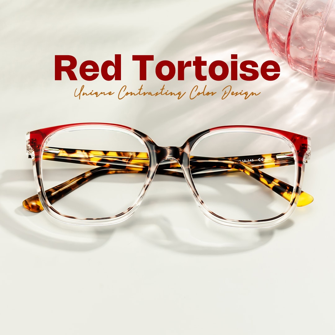 Siner Glasses - Siner Square Red Tortoise Glasses