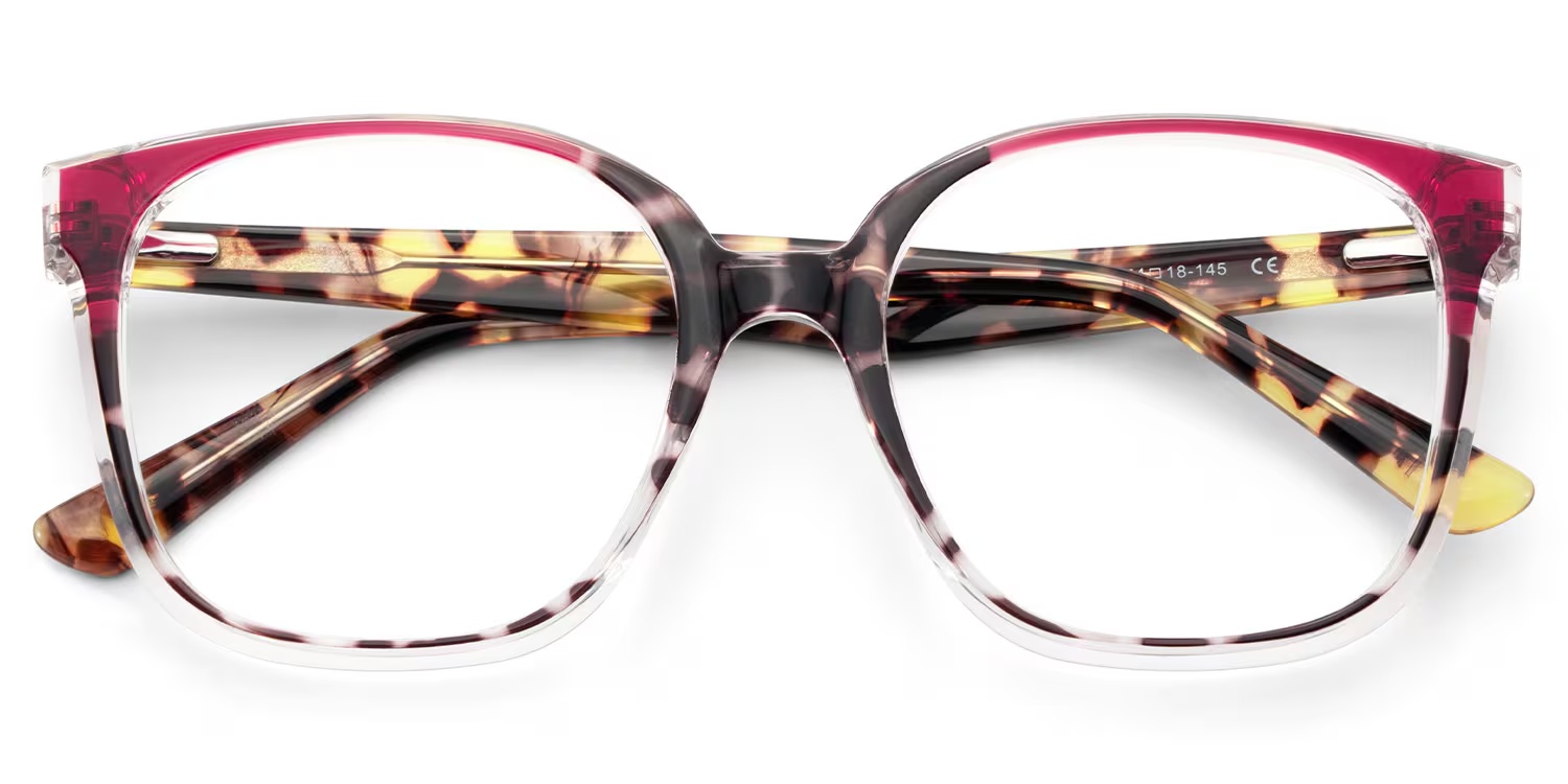Siner Glasses - Siner Square Red Tortoise Glasses 5 Siner Glasses - Siner Square Red Tortoise Glasses
