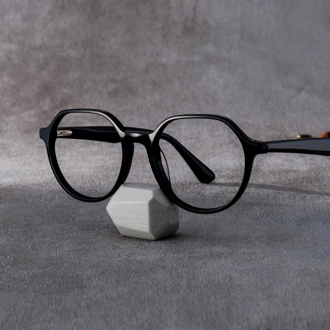 Hazel Glasses - Hazel Geometric Black Glasses