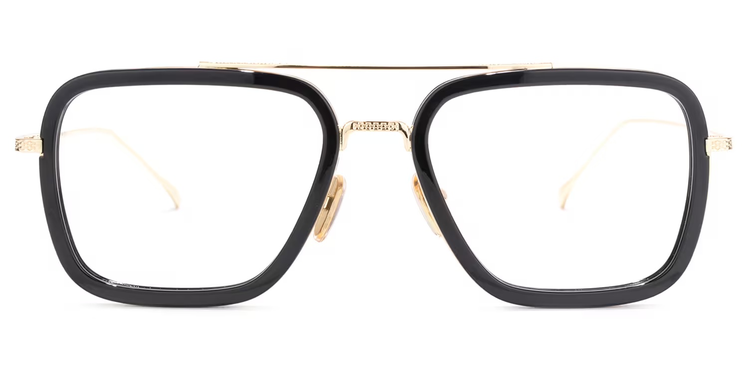 Gifford Glasses - Gifford Aviator Black - Gold Glasses