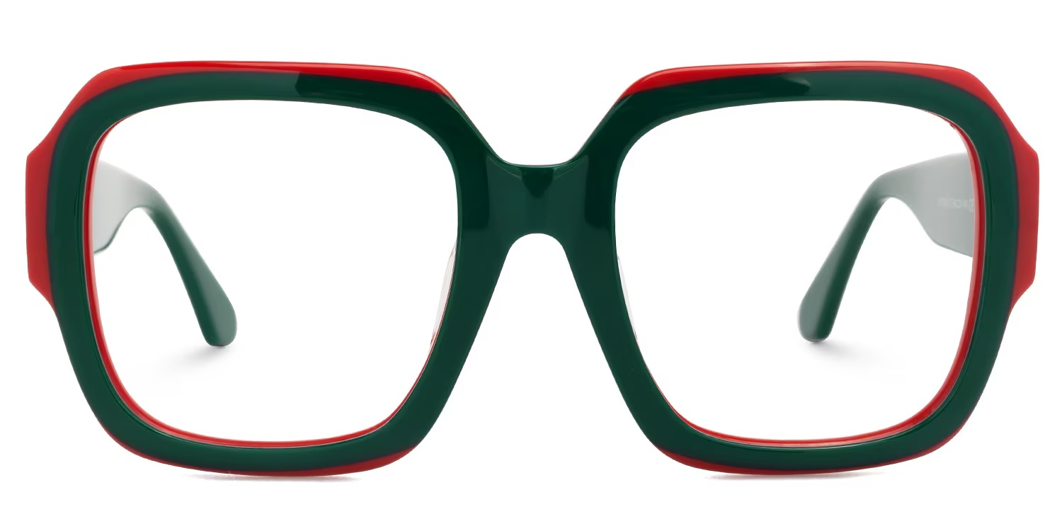 Katty Glasses - Katty Square Green Glasses