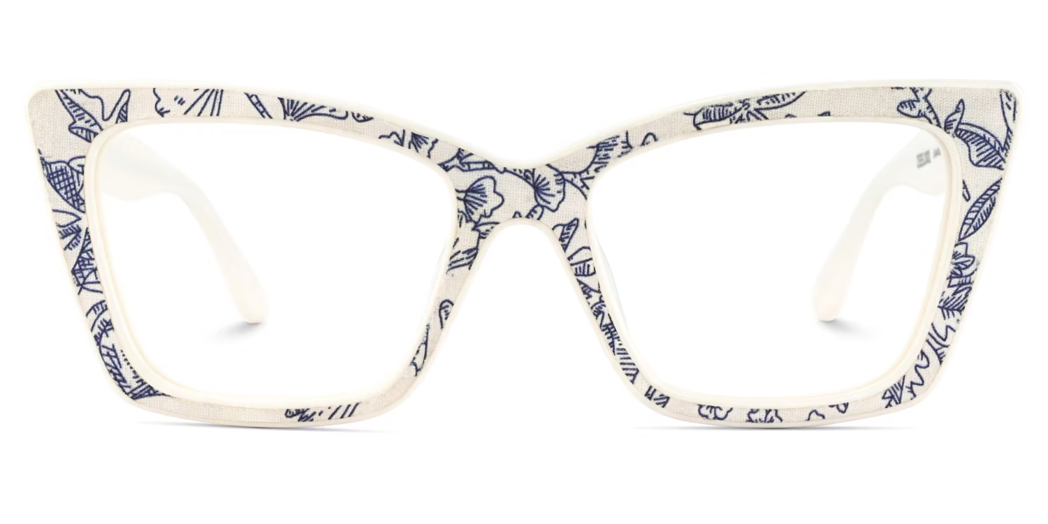 Mcnatt Glasses - Mcnatt Cateye Blue Floral Glasses 3 Mcnatt Glasses - Mcnatt Cateye Blue Floral Glasses