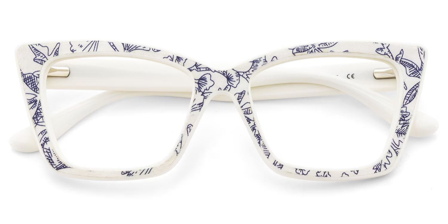 Mcnatt Glasses - Mcnatt Cateye Blue Floral Glasses 4 Mcnatt Glasses - Mcnatt Cateye Blue Floral Glasses