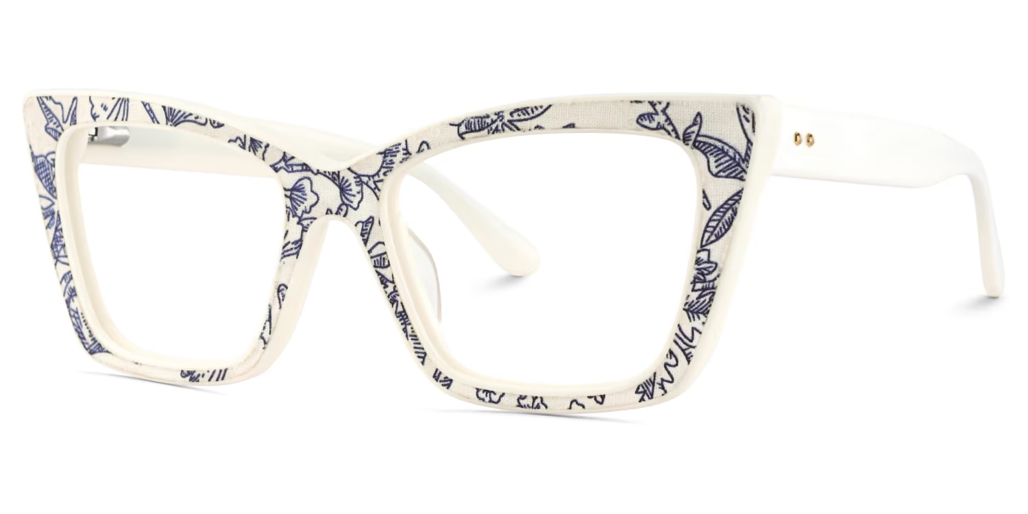 Mcnatt Glasses - Mcnatt Cateye Blue Floral Glasses 5 Mcnatt Glasses - Mcnatt Cateye Blue Floral Glasses