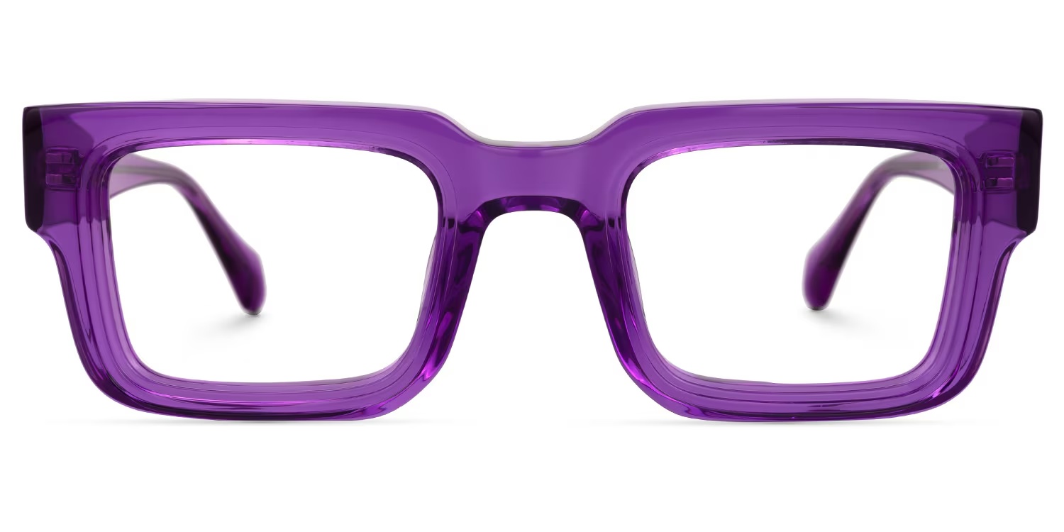 Glaucia Glasses - Glaucia Square Purple Glasses
