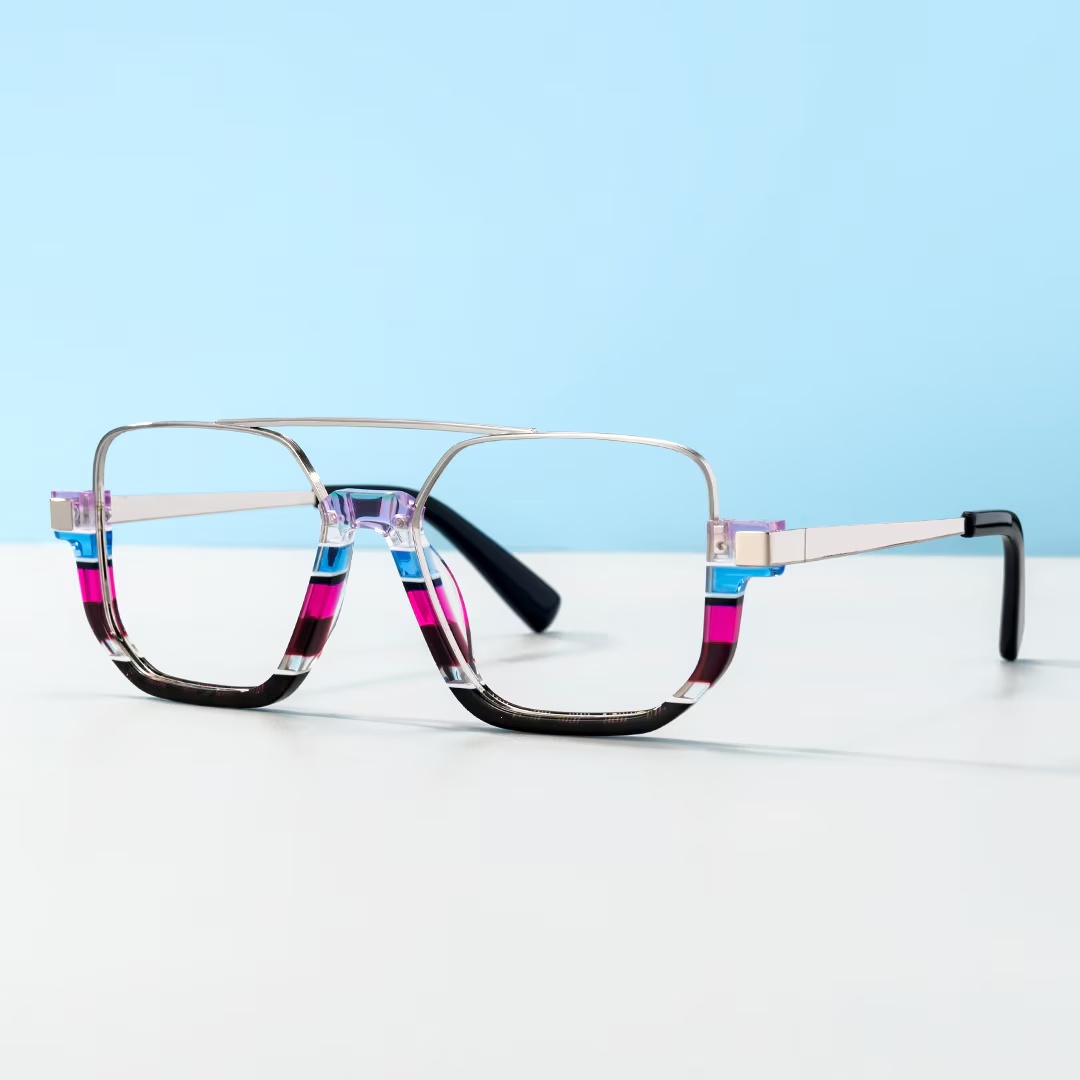 Oromiya Glasses - Oromiya Aviator Blue Purple Glasses