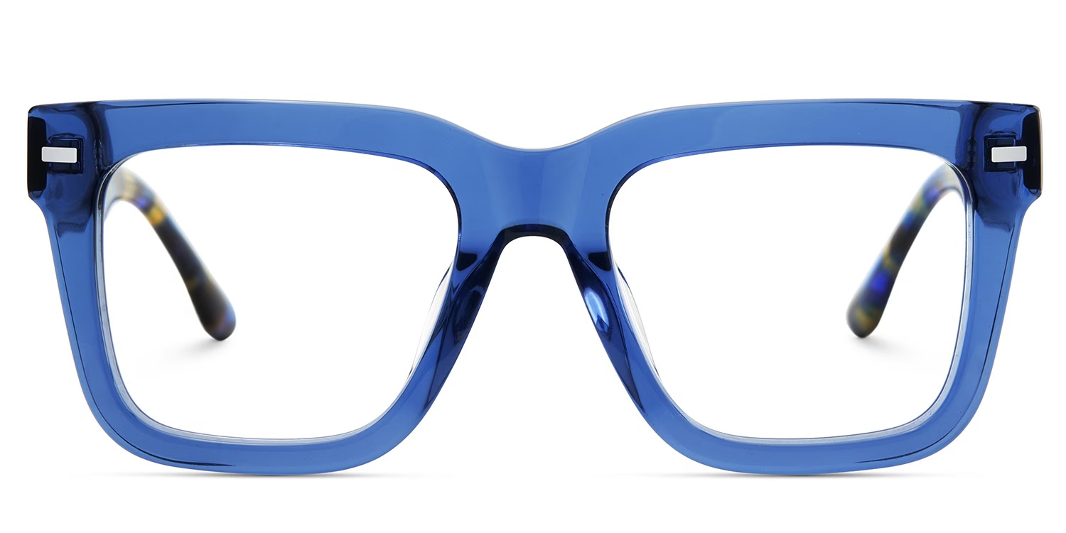 Redina Glasses - Redina Square Blue Glasses 3 Redina Glasses - Redina Square Blue Glasses