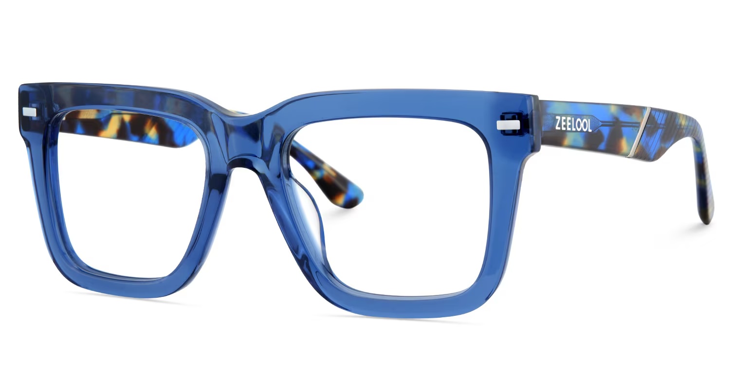 Redina Glasses - Redina Square Blue Glasses 5 Redina Glasses - Redina Square Blue Glasses