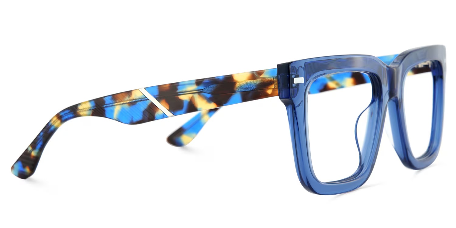 Redina Glasses - Redina Square Blue Glasses 6 Redina Glasses - Redina Square Blue Glasses