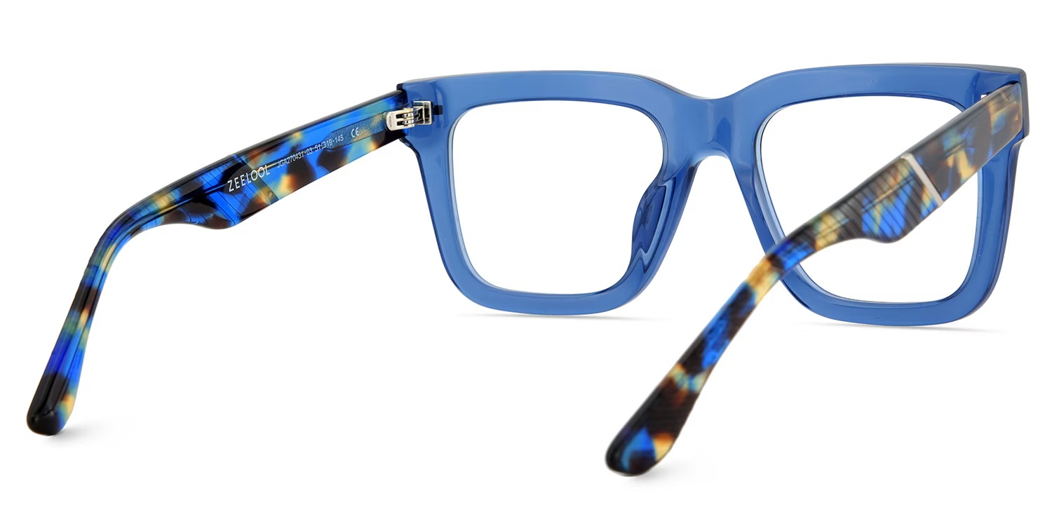 Redina Glasses - Redina Square Blue Glasses 7 Redina Glasses - Redina Square Blue Glasses