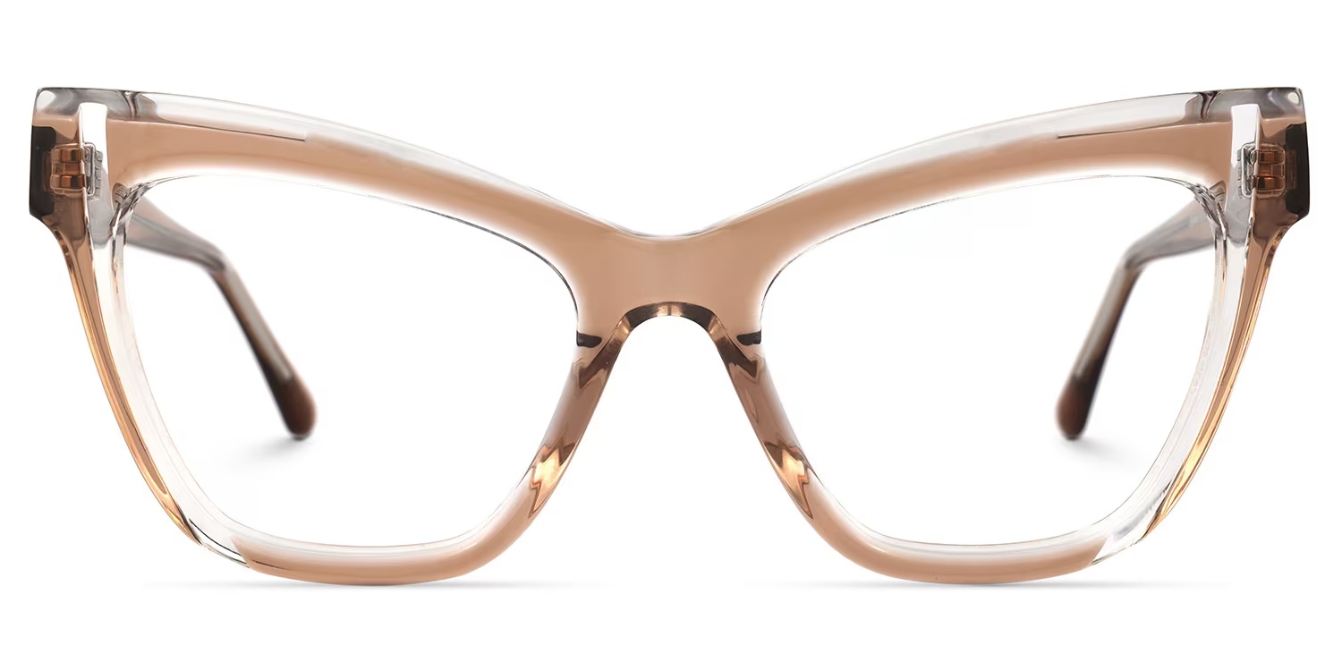 Saucie Glasses - Saucie Cateye Brown Glasses