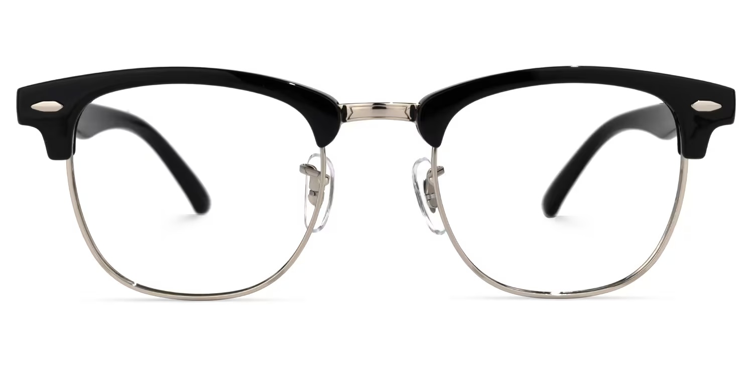 Hacker Glasses - Hacker Browline Black Glasses