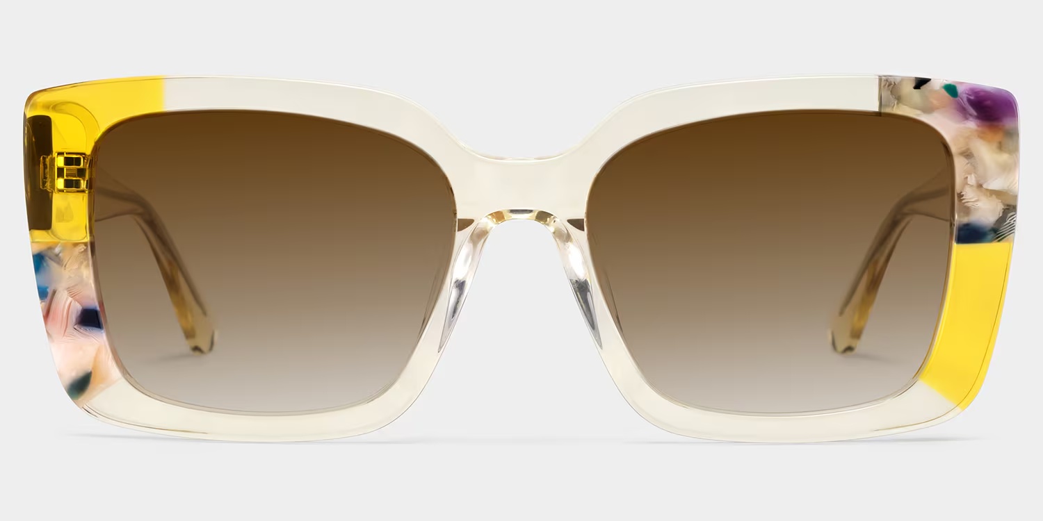 Palma Sunglasses - Palma Square Yellow Sunglasses