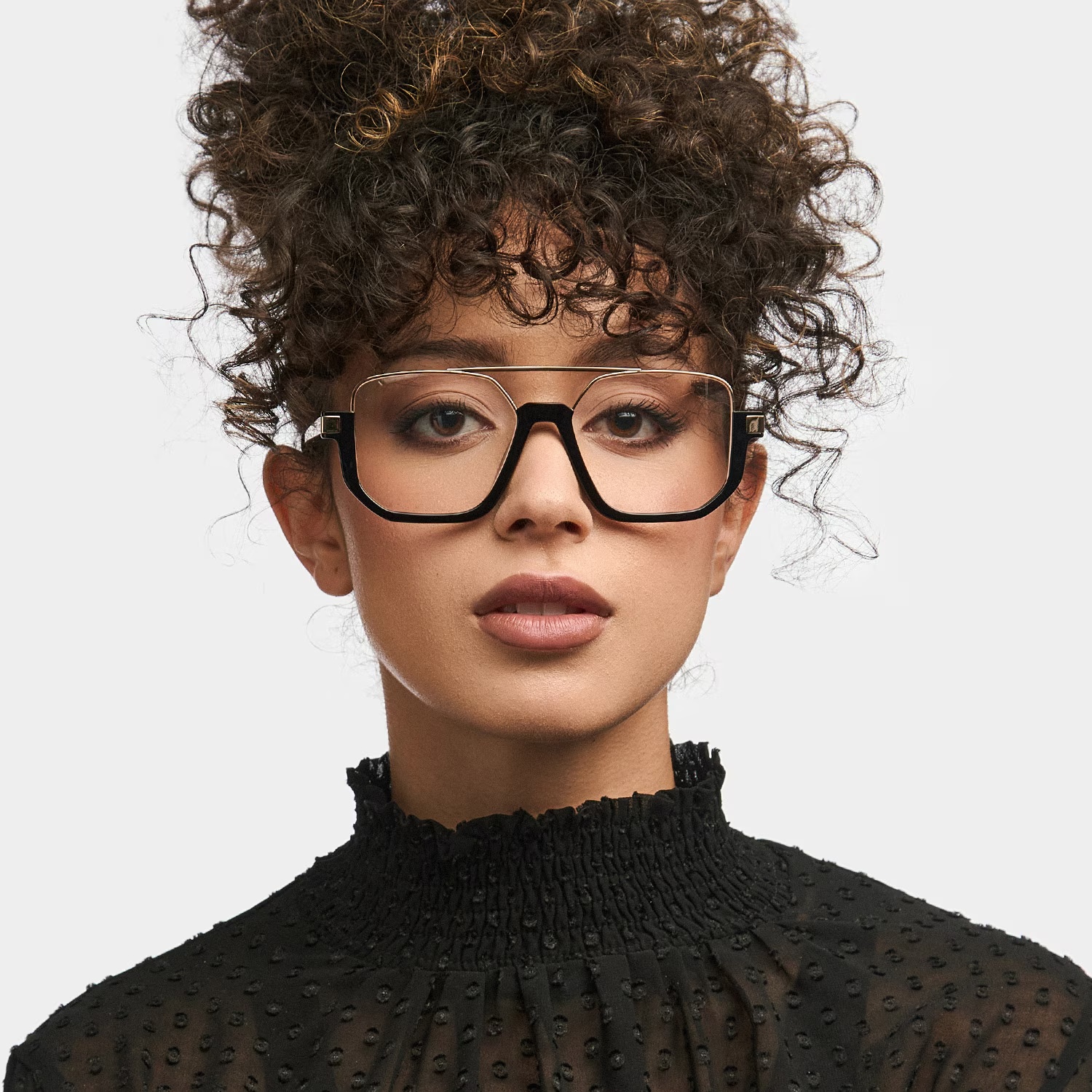 Oromiya Glasses - Oromiya Aviator Black Gold Glasses