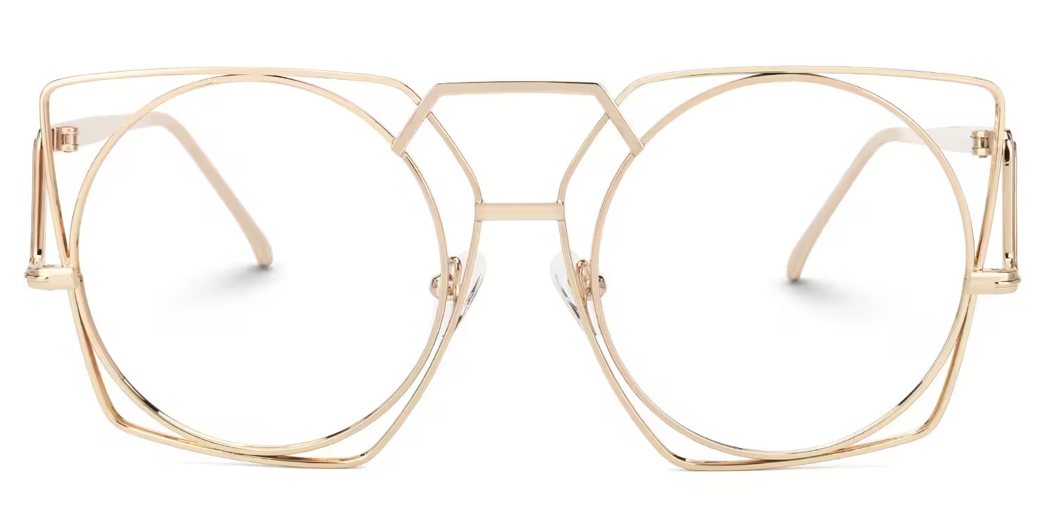 Ybarra Glasses - Ybarra Geometric Gold Glasses