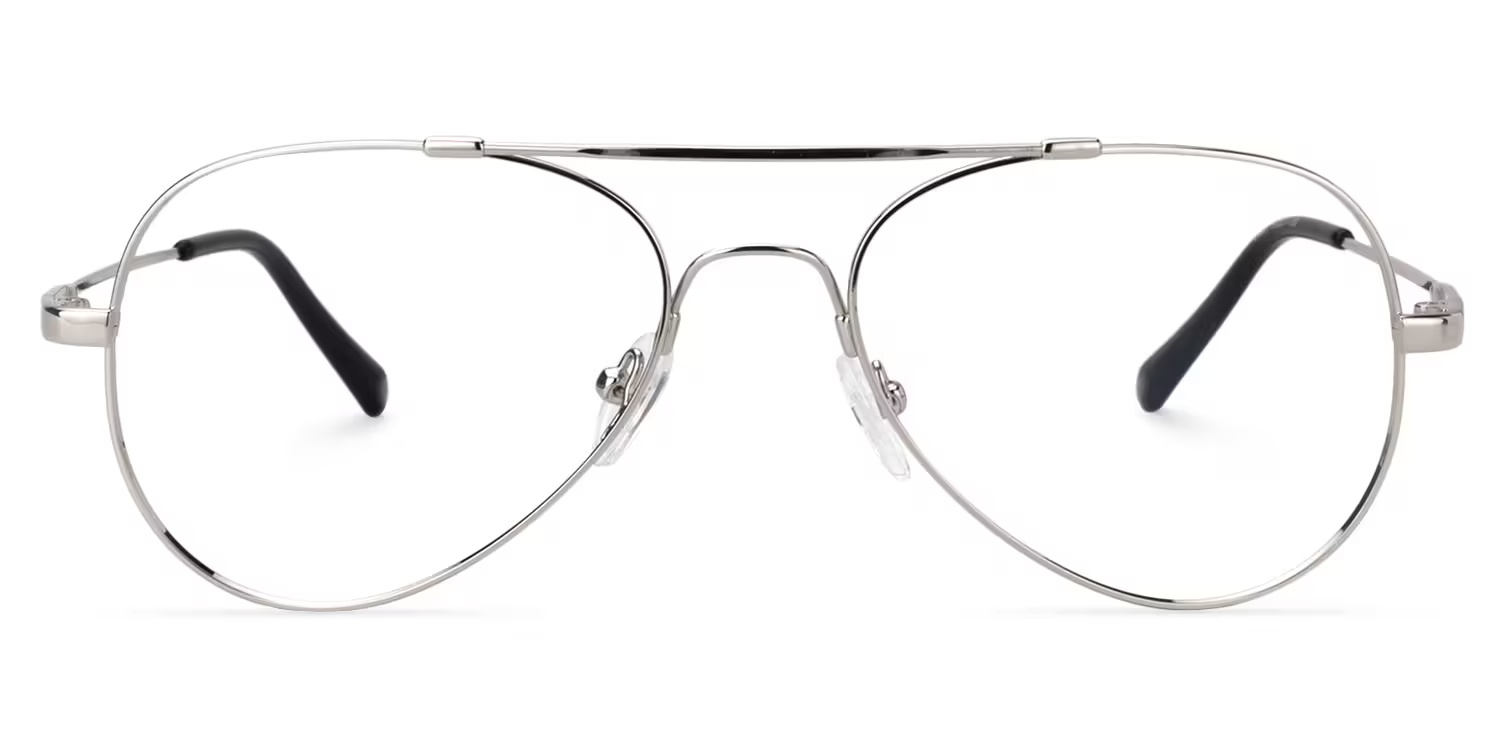 Chaima Glasses - Chaima Aviator Silver Glasses