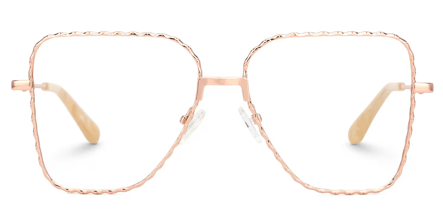 Alisandra Glasses - Alisandra Aviator Rose Gold Glasses