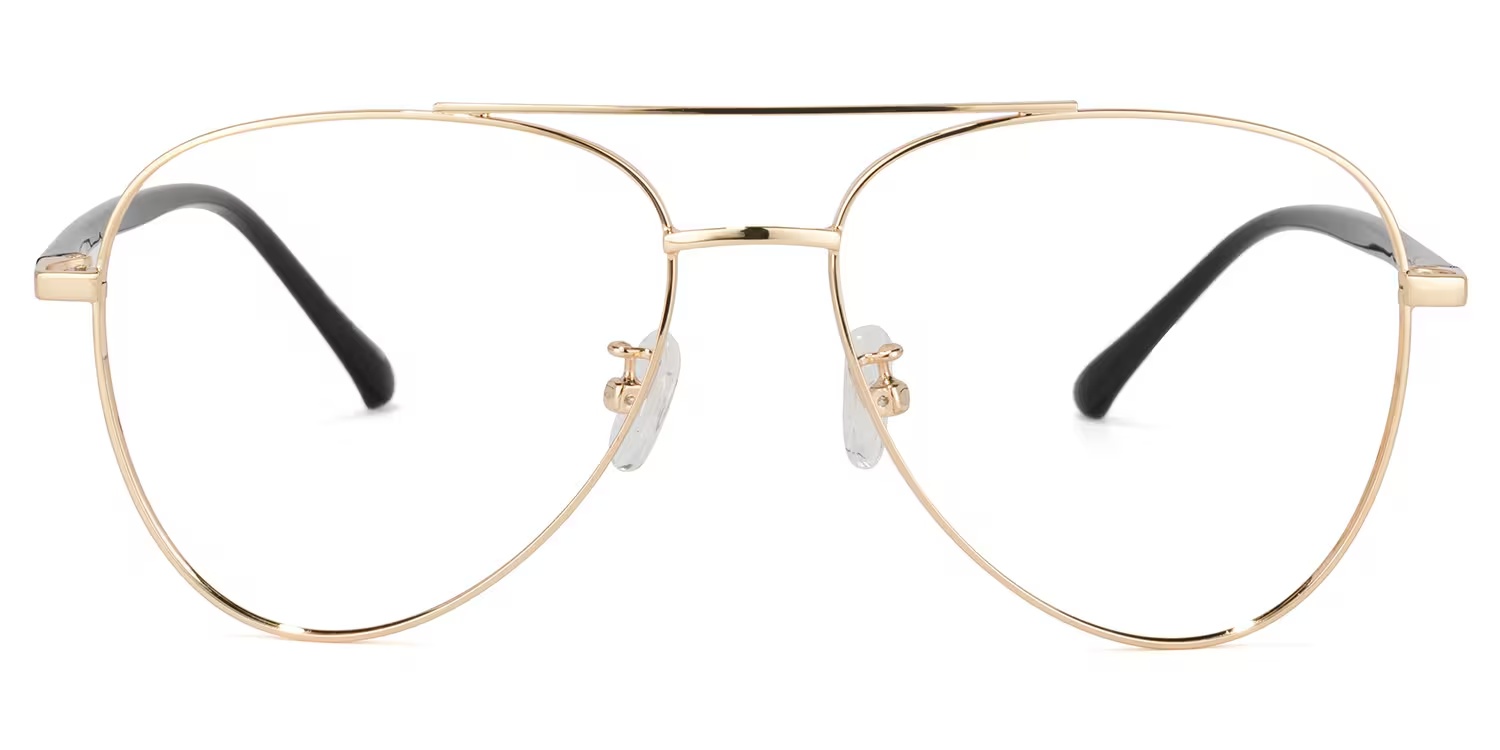 Paige Glasses - Paige Aviator Gold Glasses