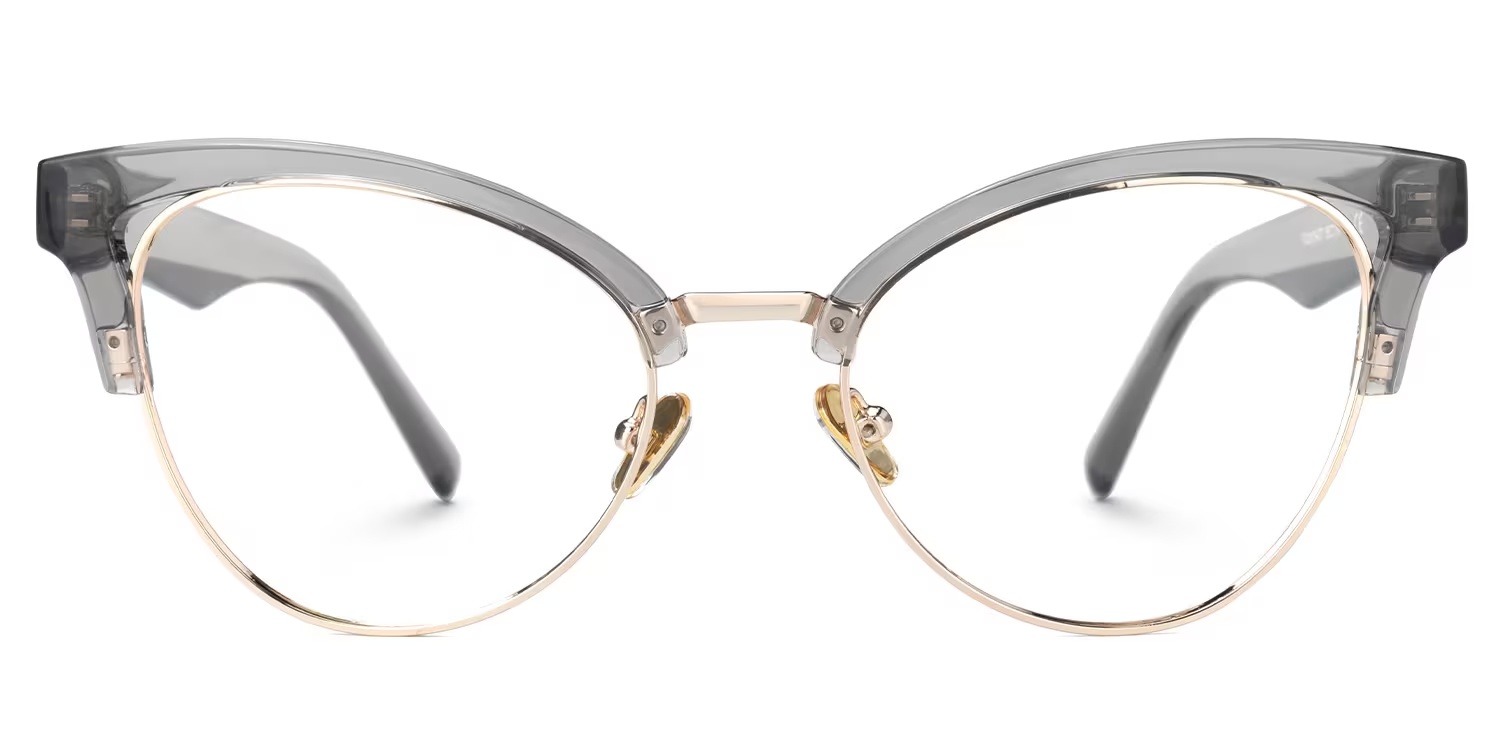 Charlene Glasses - Charlene Browline Gray Glasses