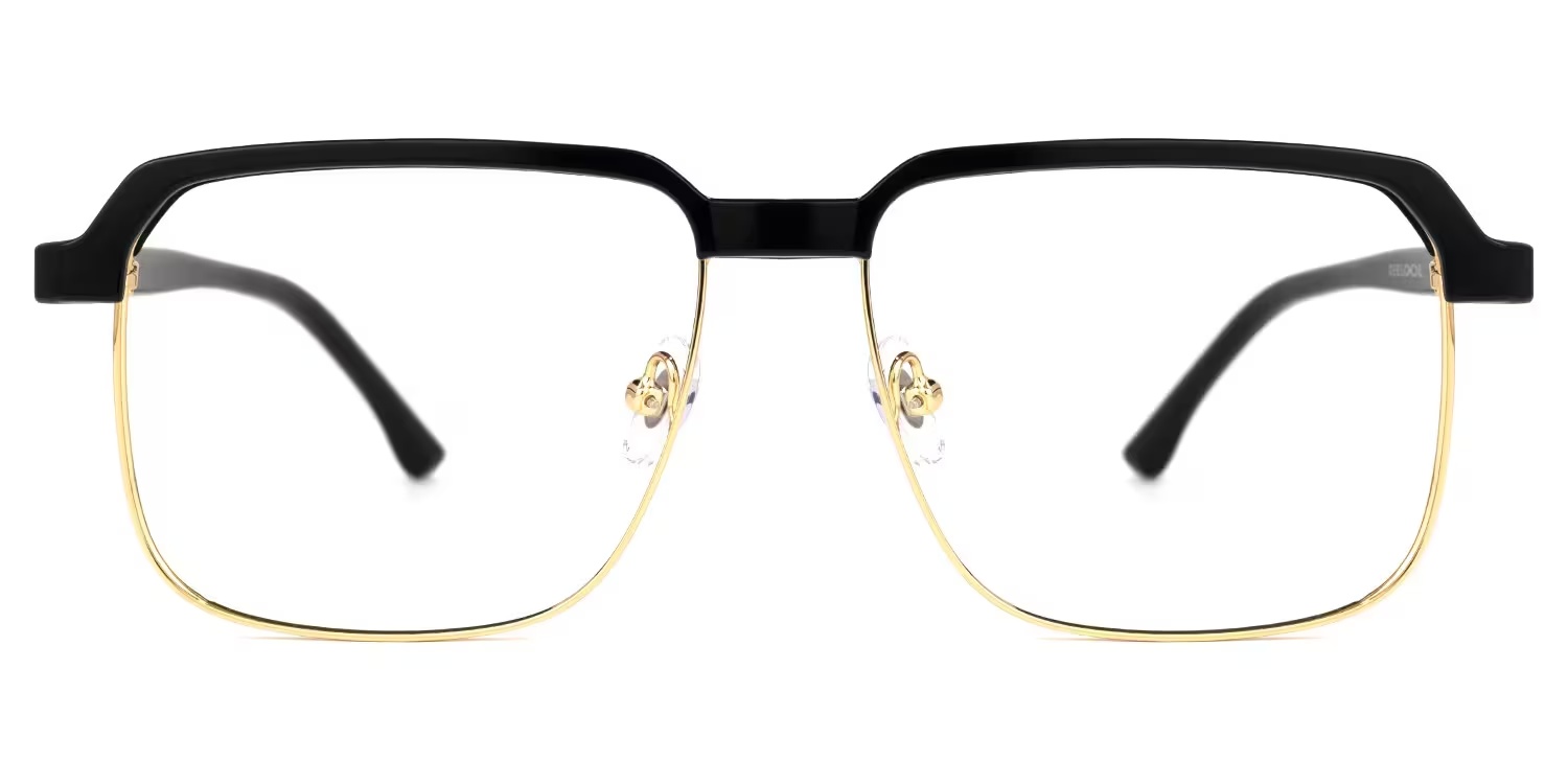 Cherron Glasses - Cherron Browline Black - Gold Glasses