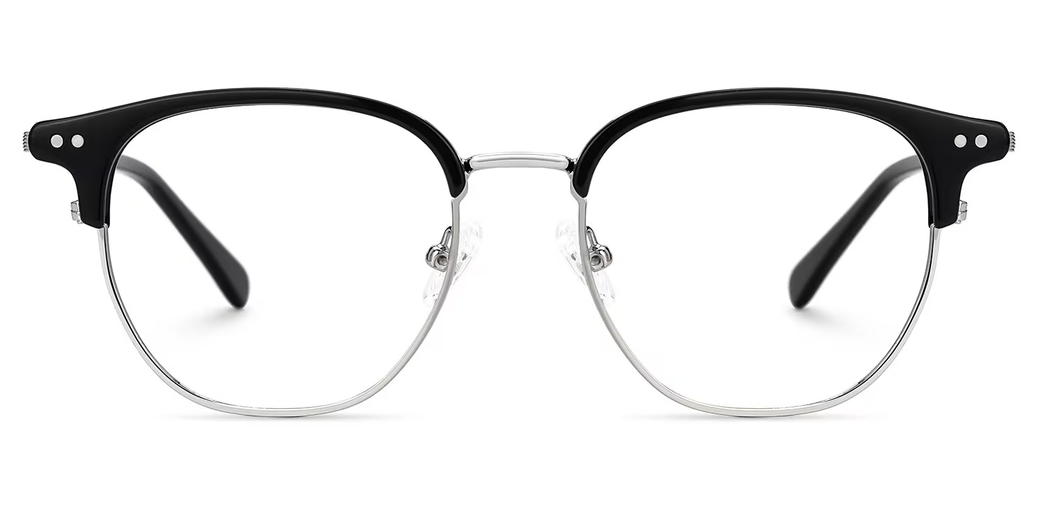 Geno Glasses - Geno Browline Black Glasses