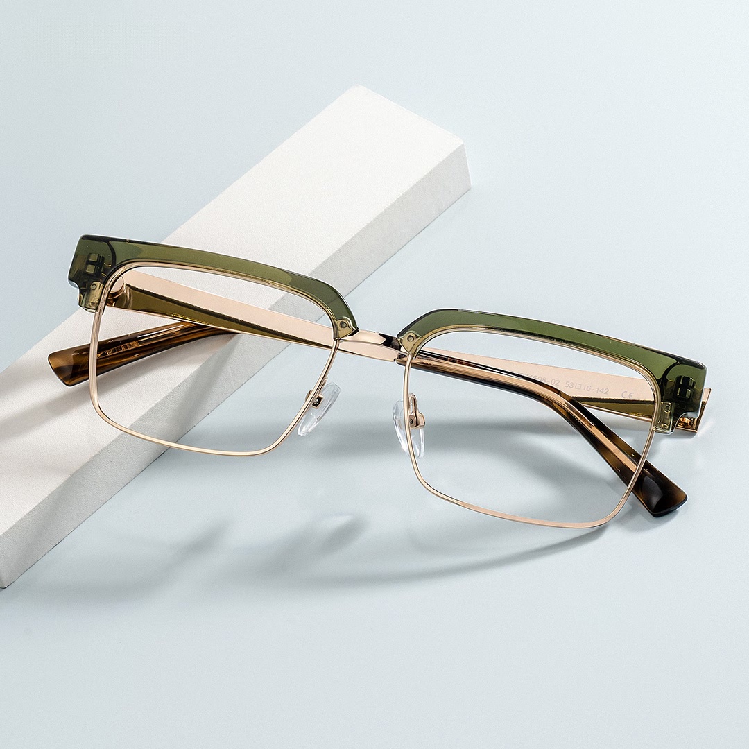 Gerena Glasses - Gerena Browline Green Glasses