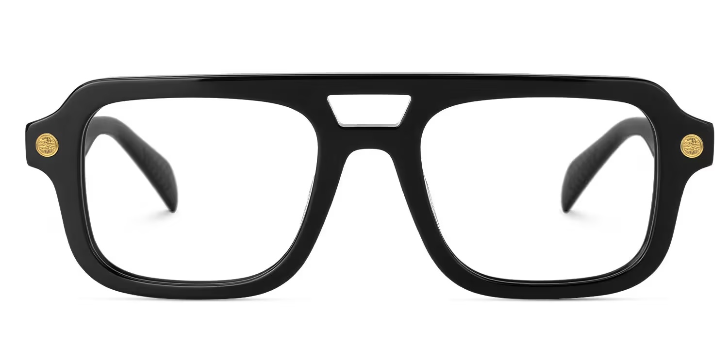 Ismail Glasses - Ismail Aviator Black Glasses