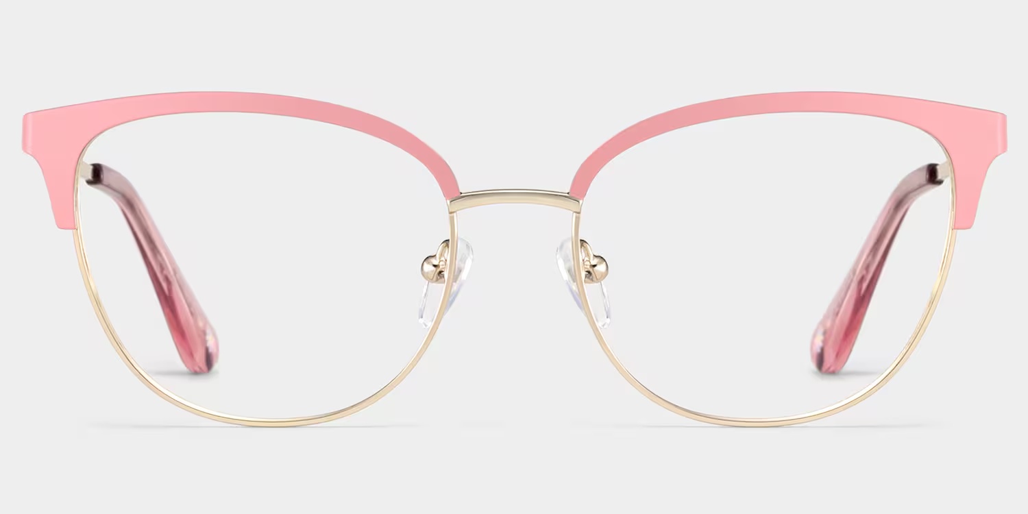 Lacey Glasses - Lacey Browline Pink Glasses