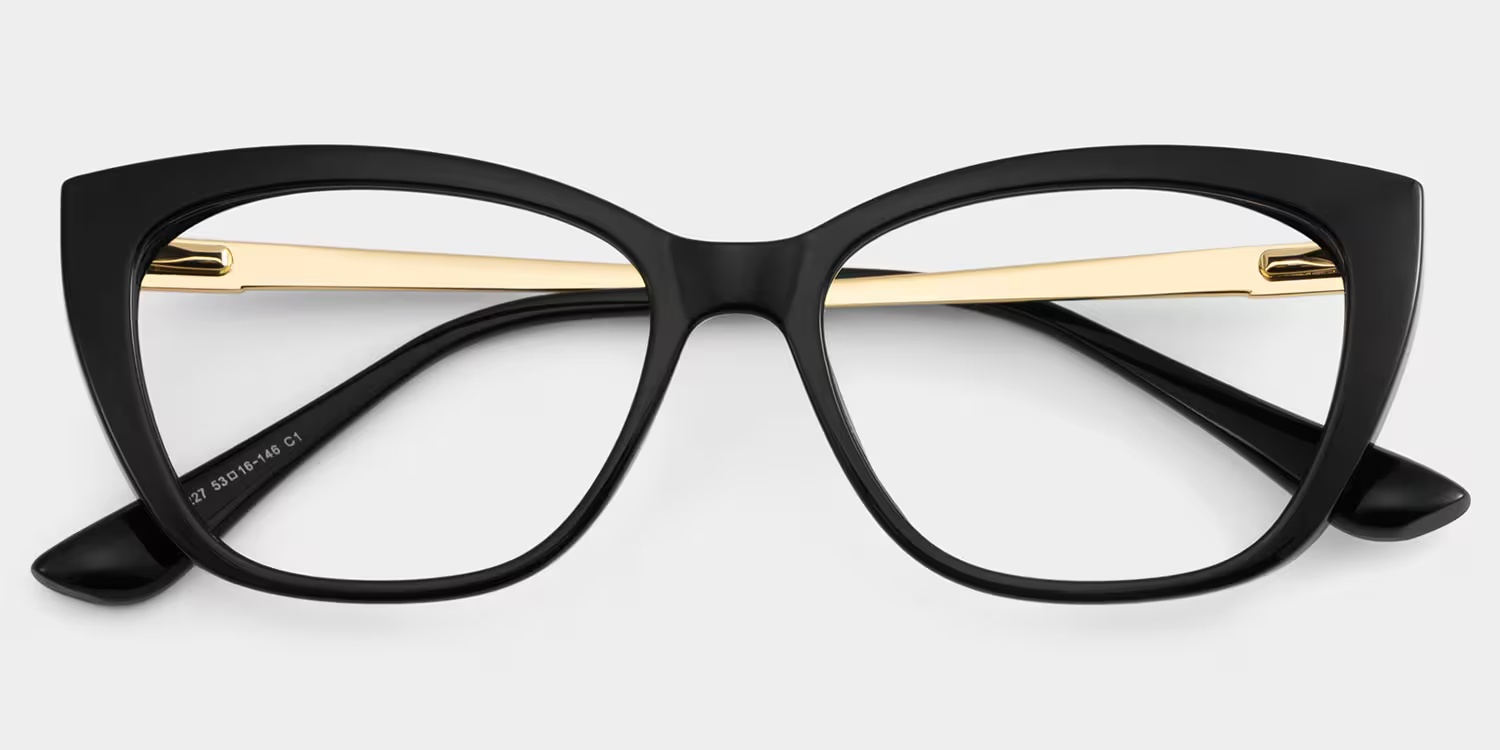 Harlow Glasses - Harlow Rectangle Black Glasses 3 Harlow Glasses - Harlow Rectangle Black Glasses