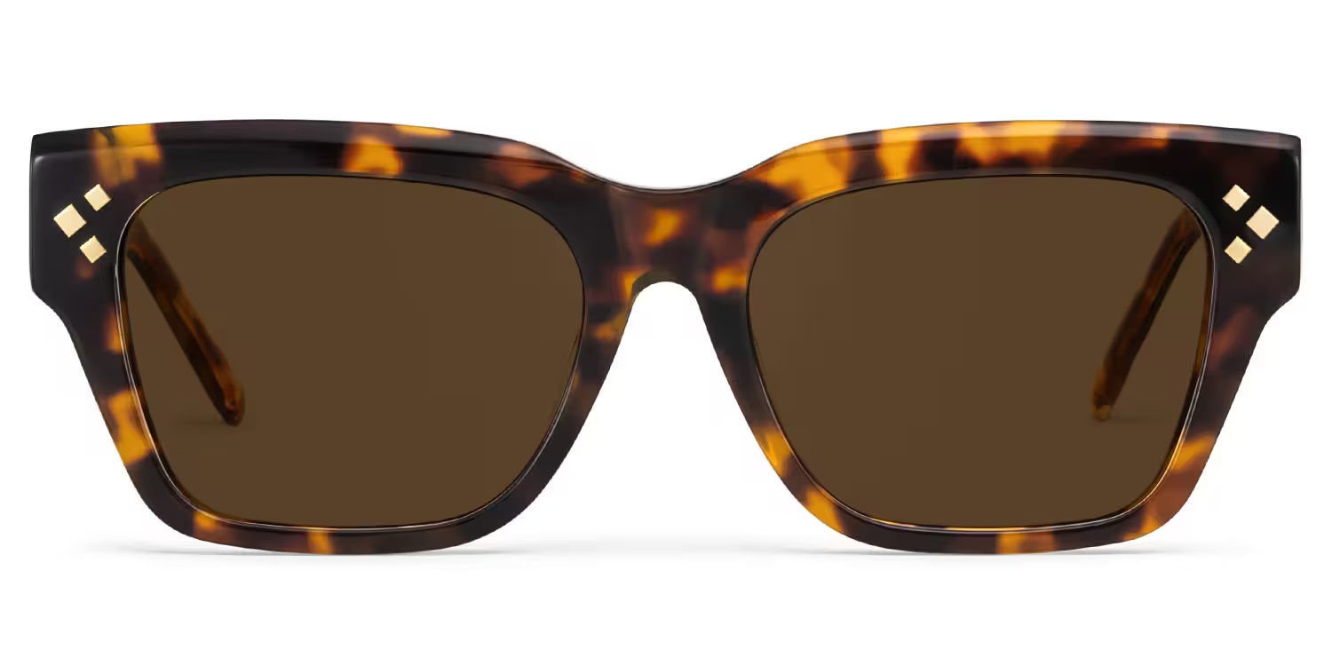 Marlowe Sunglasses - Marlowe Rectangle Tortoise Polarized Sunglasses