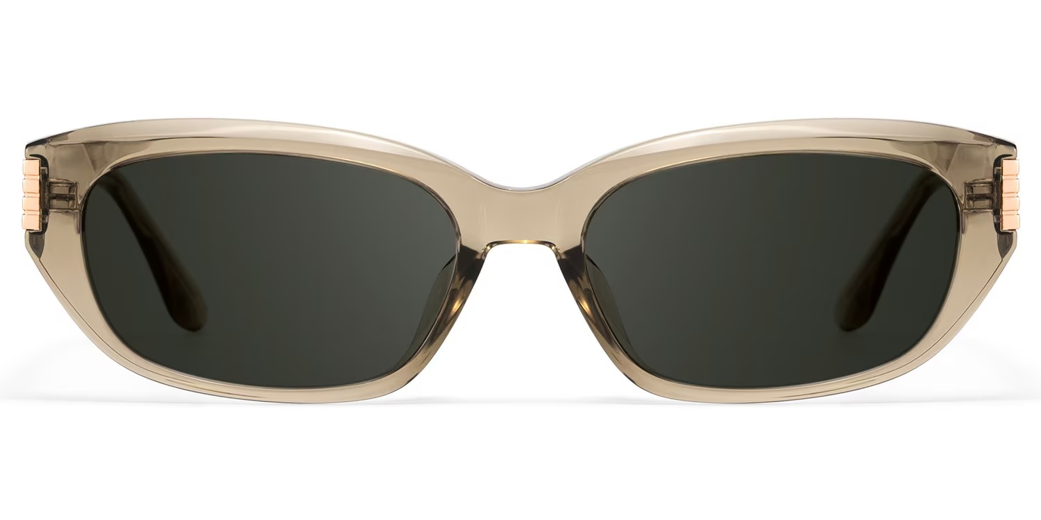 Riviera Sunglasses - Riviera Geometric Champagne Sunglasses