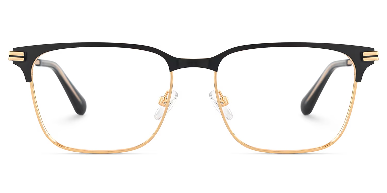 Marshall Glasses - Marshall Rectangle Black Gold Glasses